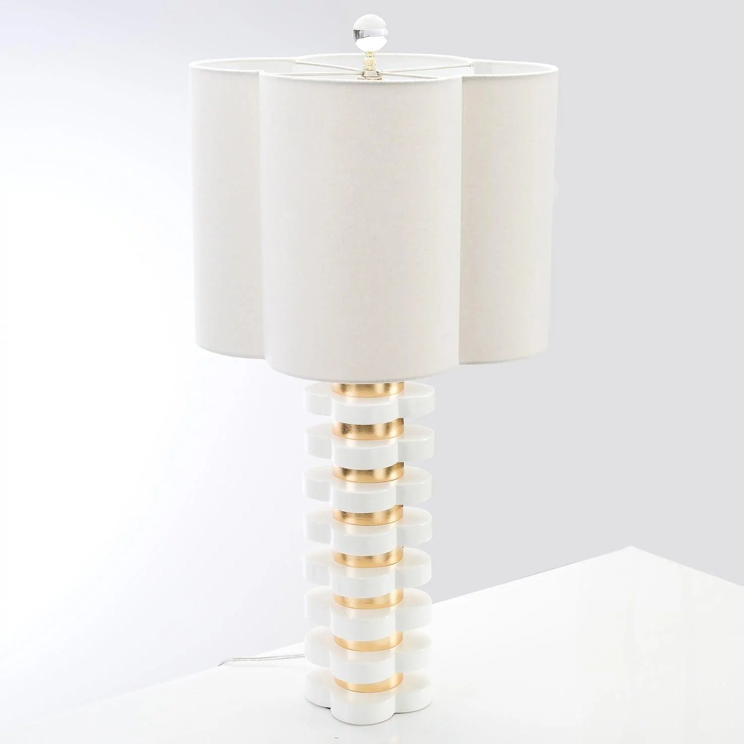 Stacked Quatrefoil Table Lamp