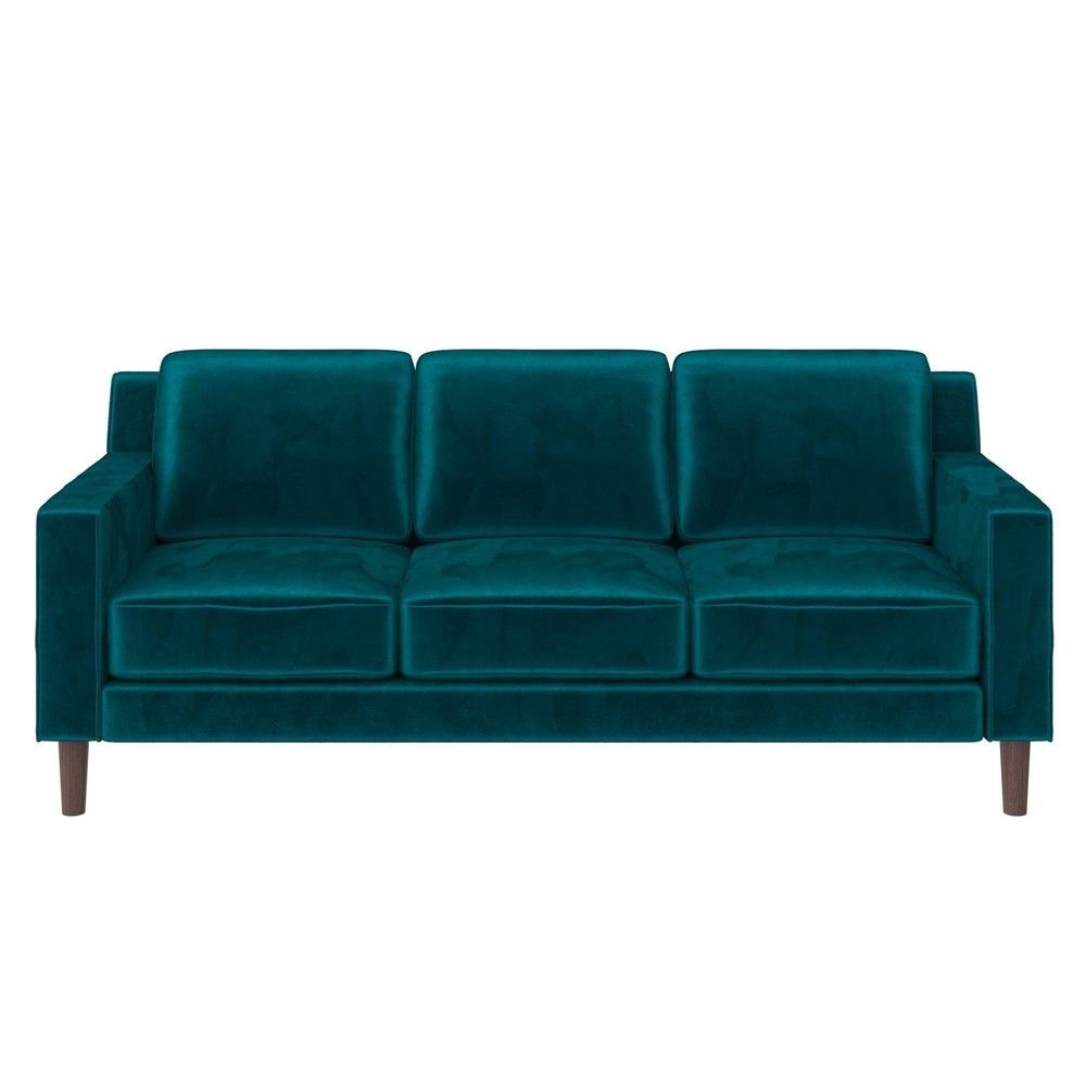 Taliyah 3 Seater Sofa Green Velvet - Room & Joy