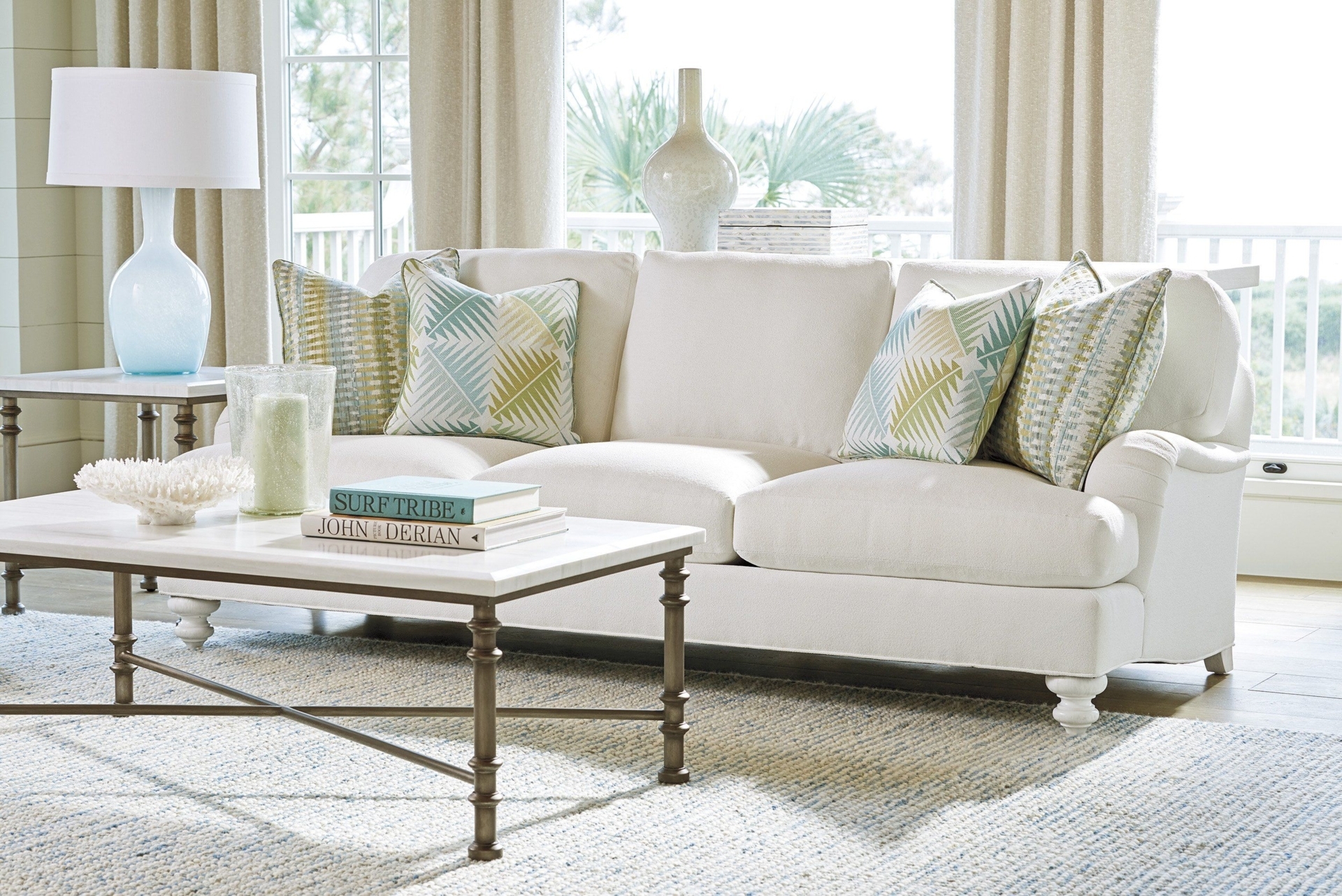Tommy Bahama Home Flagler Marble Top Cocktail Table
