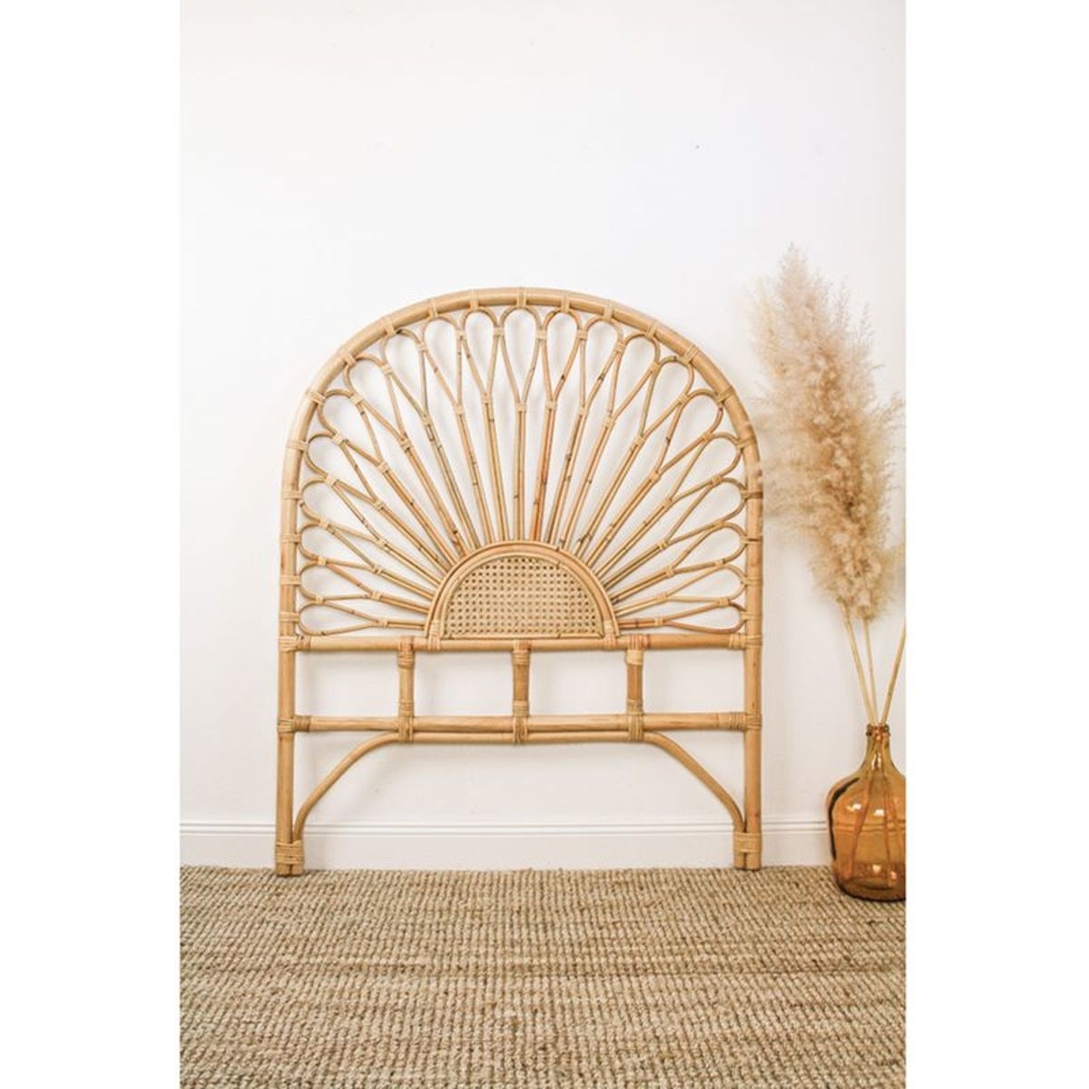Tte De Lit 1 Personne Rotin Naturel - Flores
