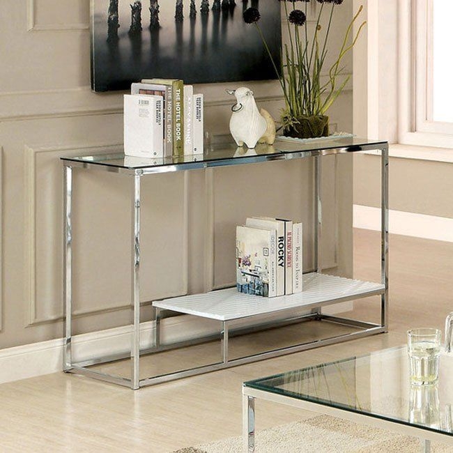 Vendi Sofa Table (White) by Furniture of America