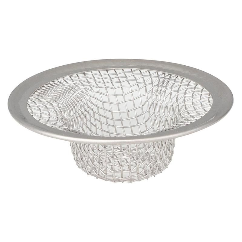 Whedon DP40C  Mesh Lavatory Strainer, Stainless Steel, Chrome, 2-1/4" Dia