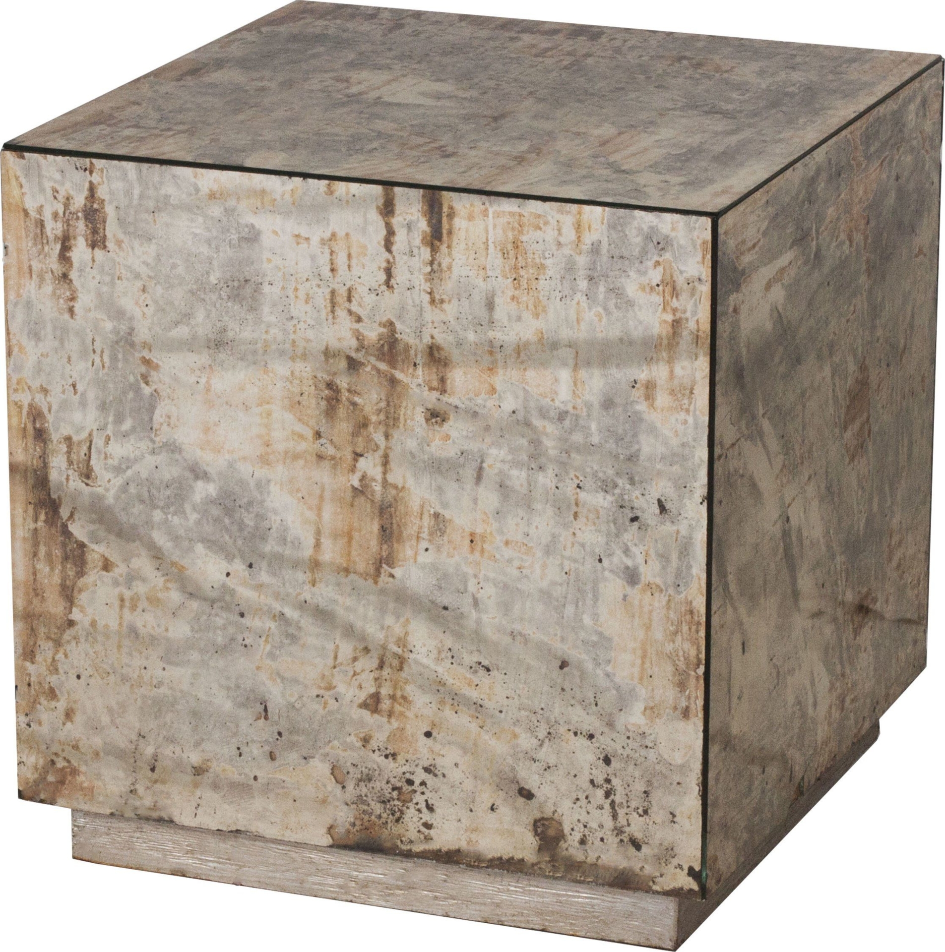 Worlds Away Cubo Cocktail Cube - Finish: Silver Leaf