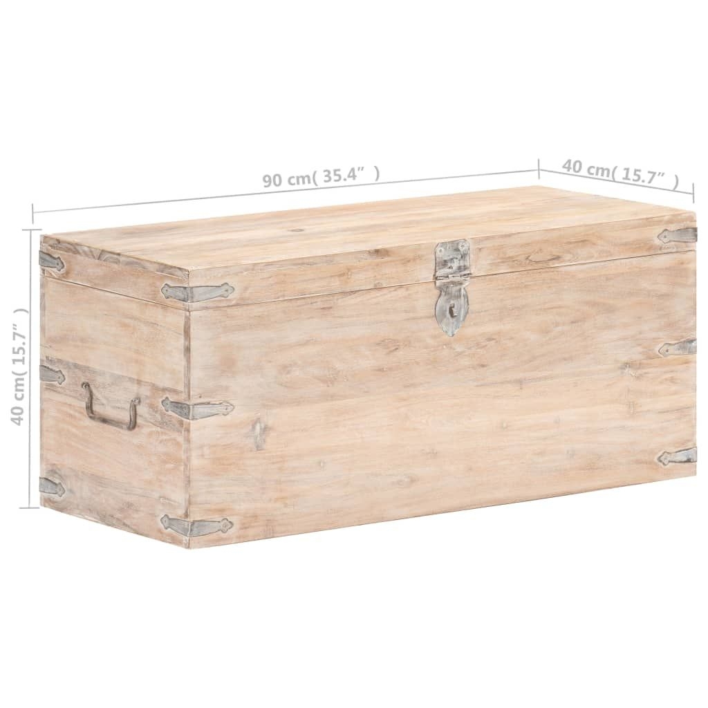 ZNTS Chest 90x40x40 cm Solid Acacia Wood 289642