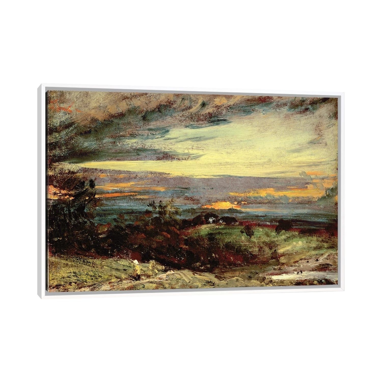 iCanvas "Sunset study of Hampstead, looking towards Harrow" by John Constable Framed Canvas Print
