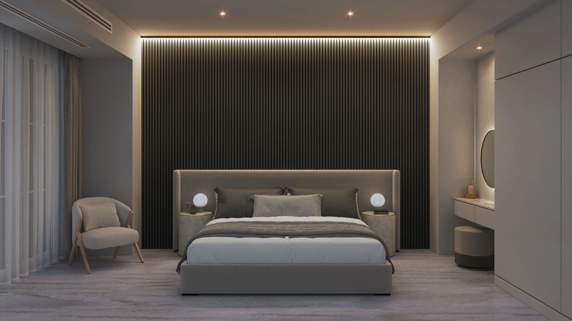 InsuSlat Wall Panel - Dark Grey - H300cm x W60cm (Pack of 1)