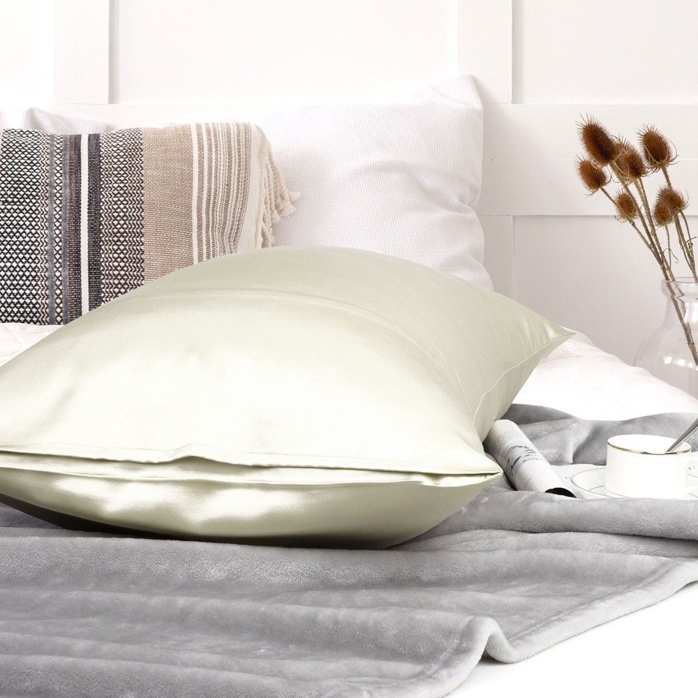 1 Pc Queen 100% Natural Silk for Hair and Skin Pillowcase Taupe - PiccoCasa