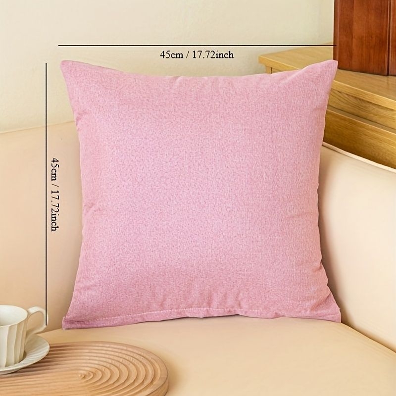 1pc Linen Cotton Linen Solid Color New Throw Pillow Case Home Decor, Room Decor, Bedroom Decor, Living Room Decor, Sofa Decor (pillow Insert Not Included)