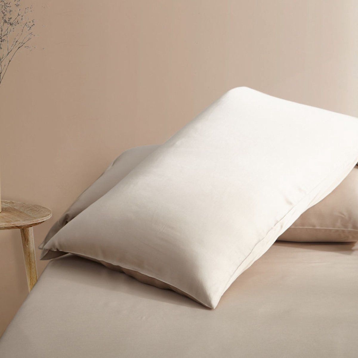 2 stuks Bamboe kussensloop 60x70 cm kleur wit | Bamboo Breeze 100% bamboe