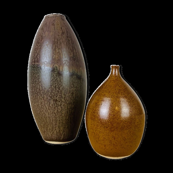 2 vases cramique scandinaves annes 60