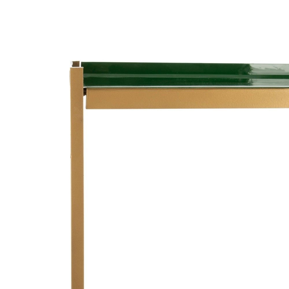 52" Justine 5 Tier Etagere Green/Brass - Safavieh