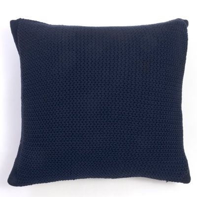 Amity Home Michaela Square Cotton Pillow Cover Cotton in Blue, Size 26.0 H x 26.0 W x 1.0 D in | Wayfair