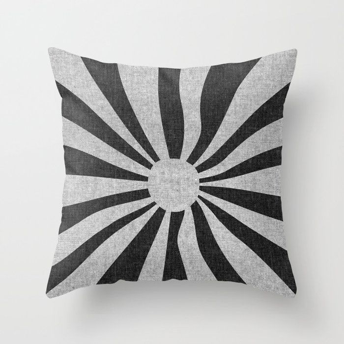 Ava Sunrise - Charcoal Throw Pillow - Cover (16" x 16") With Pillow Insert - Indoor Pillow