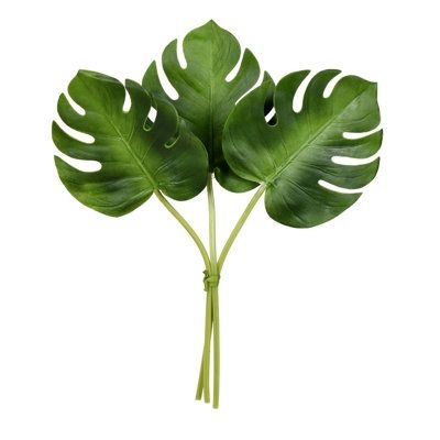Bayou Breeze Split Philo Leaf Spray Silk/Plastic/Fabric in Green, Size 13.0 H x 6.0 W x 6.0 D in | Wayfair