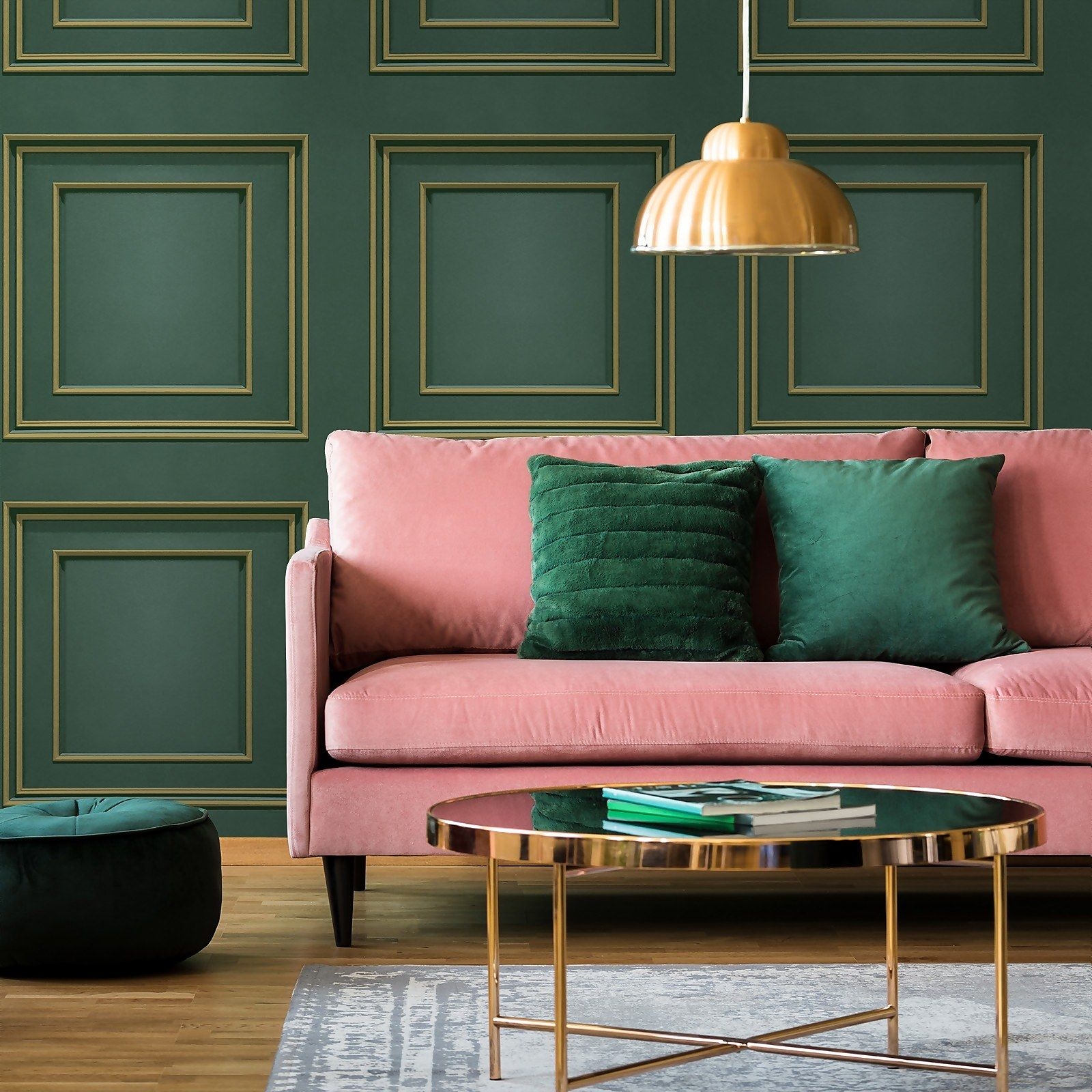Belgravia Dcor Forbidden Fruit Panel Smooth Green Wallpaper