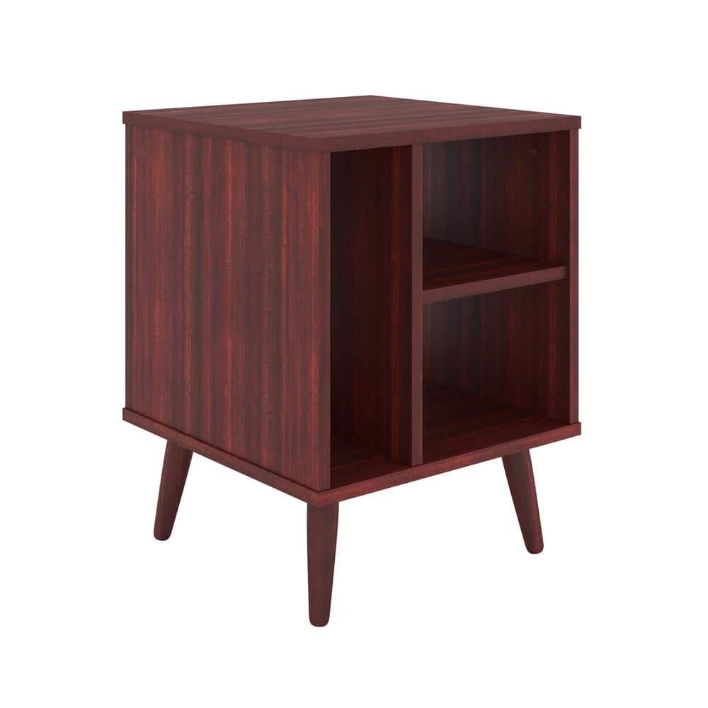 Boyd Sleep Warwick Mid - Century Cubby Style Cherry Nightstand, Red