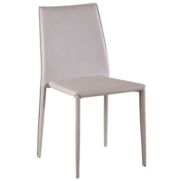 Cadeira Decorativa Sala E Cozinha Karma Pvc Nude G56 - Gran B