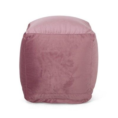 Caney Modern Velveteen Cube Pouf Lavender - Christopher Knight Home