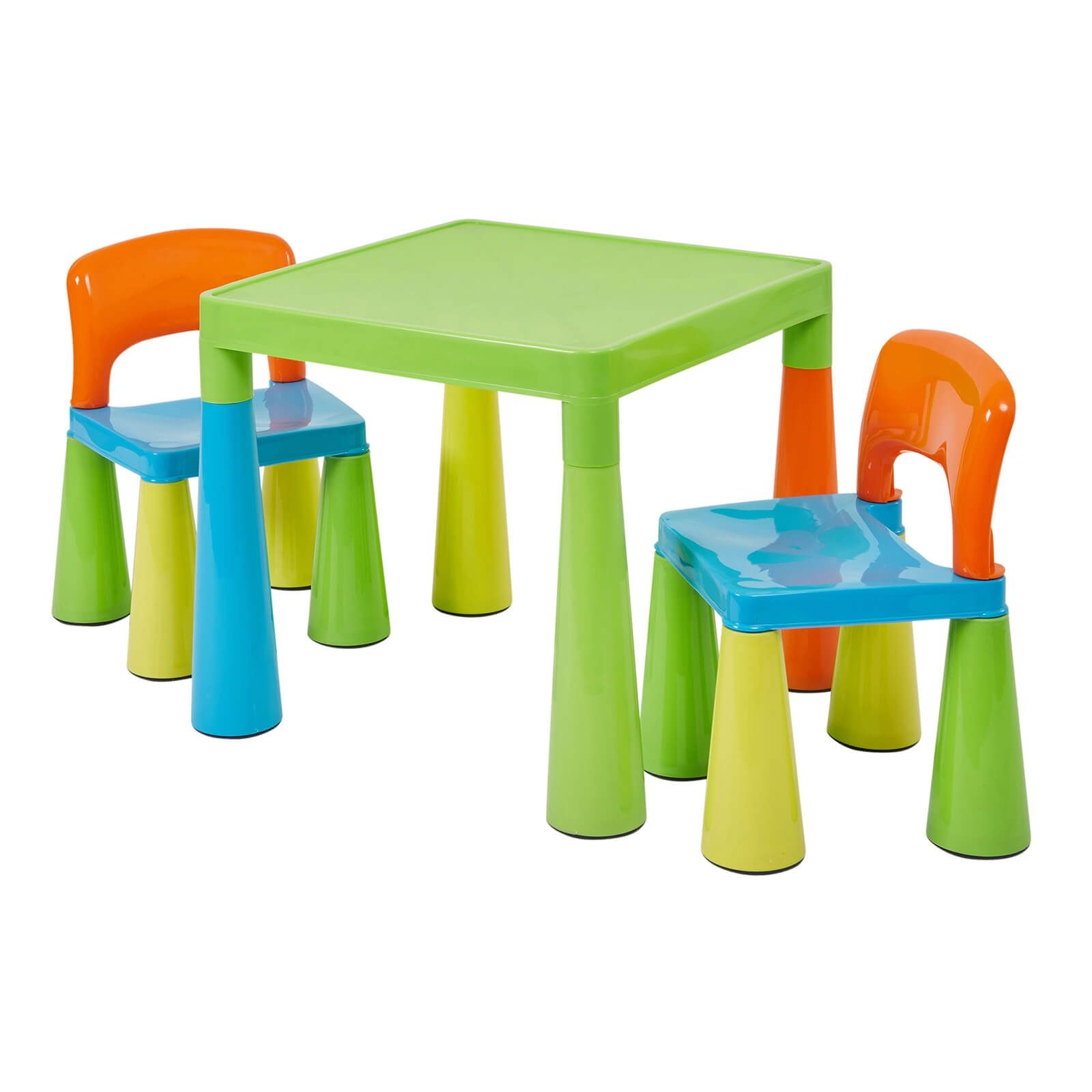Classic Multicoloured Table and 2 Chairs