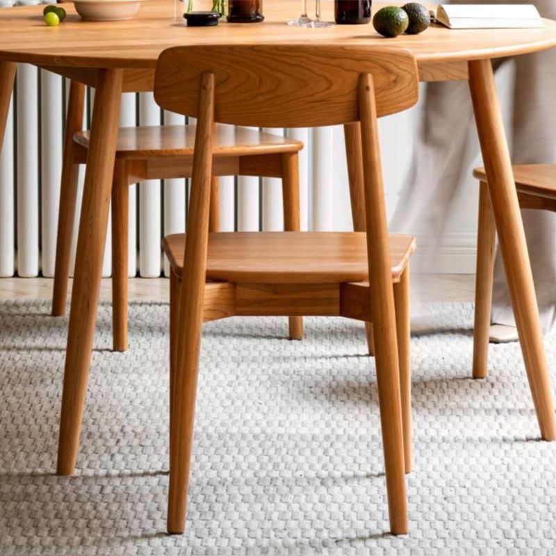Contemporary Open Back Wood Armless Dining Chairs(Set of 1/2/4/6/8) Green-8 Piece Set