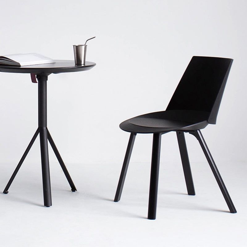 Contemporary Style Chair Dining Armless Chairs for Kitchen with Plastic Legs - Pink / 1 Piece