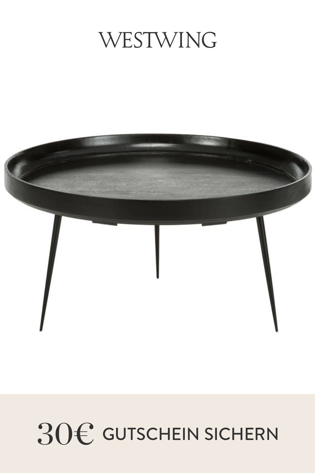 Design-Couchtisch Bowl Table aus Mangoholz