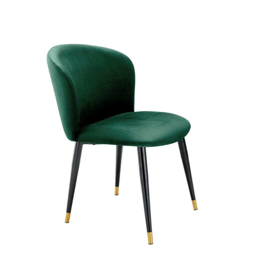 Dining Chair Volante Roche Dark Green Velvet | 1StopBedrooms