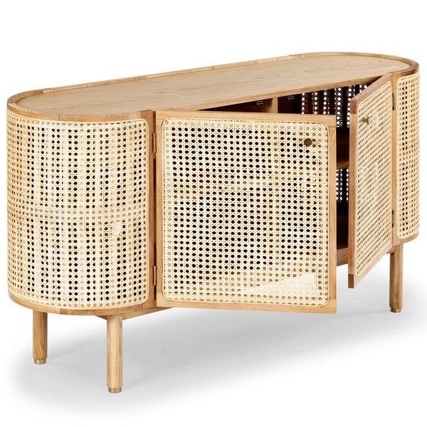 Dolly Natural Cane And Wood Sideboard