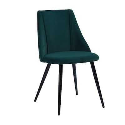 Donason Green Velvet Upholstered Dinning Chair (Set of 2)