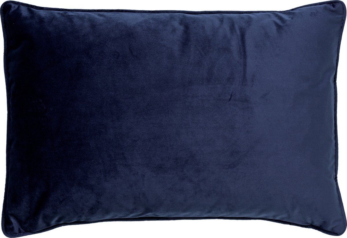 Dutch Decor - FINN - Kussenhoes velvet Insignia Blue 40x60 cm  - blauw