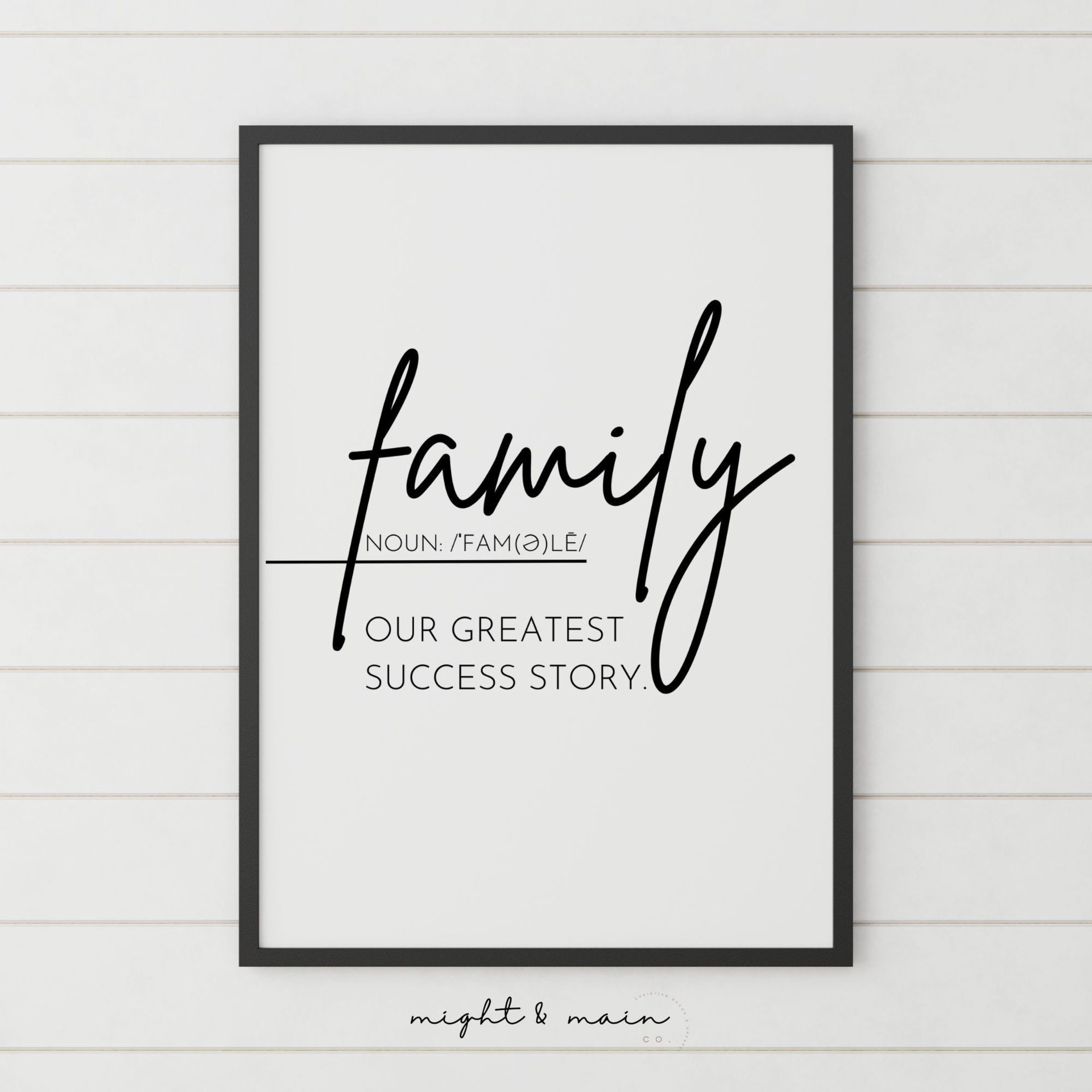 Family Wall Art, Family Room Wall Decor, Wall art for Family, Digital Wall Art, Family Quote Wall Art, Christian Family Art, Farmhouse sign