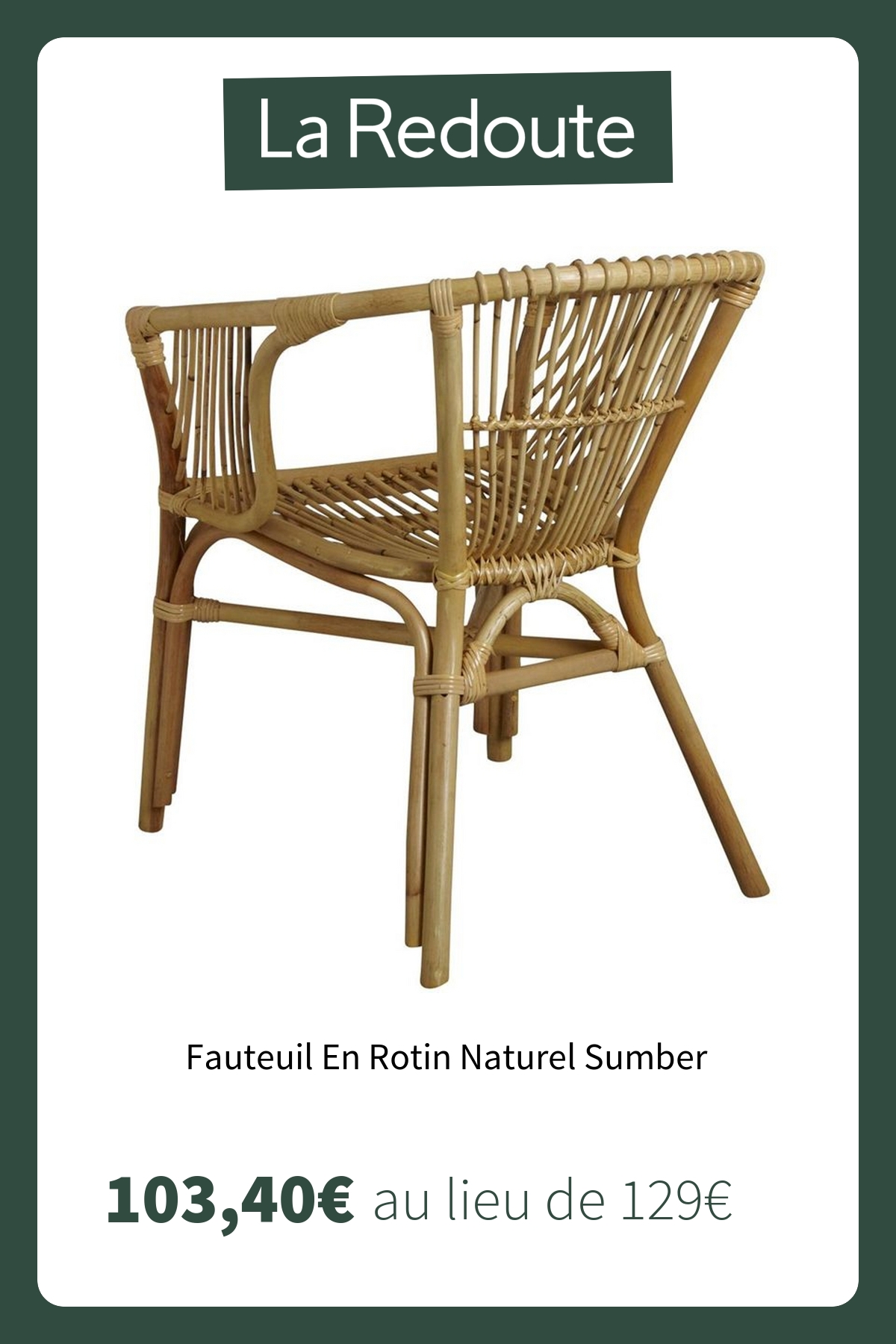 Fauteuil En Rotin Naturel Sumber