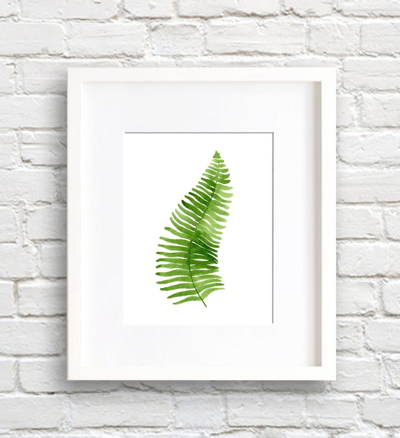 Fern Leaf Art Print - Wall Decor - Watercolor Painting