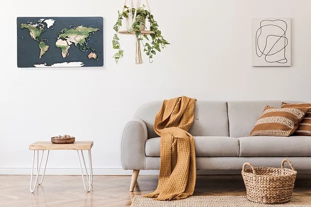 Geo Optik World Pin Map 24 x 14 | Wood + Cork (Canada)