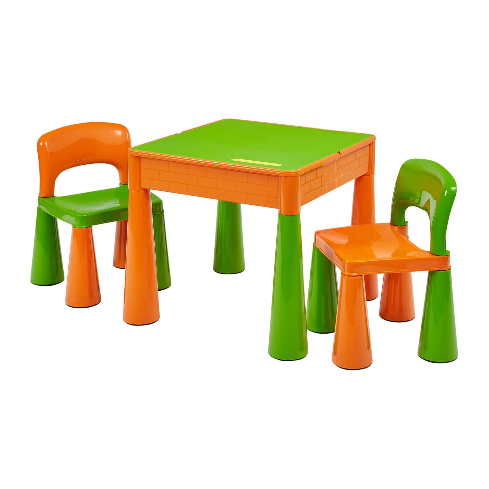 Green Orange Activity Table And 2 Chairs