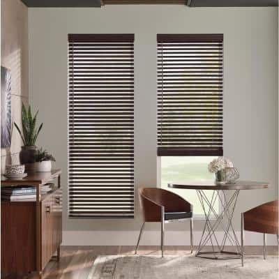 Home Decorators Collection Cordless 2 in. Faux Wood Blinds, Custom, Assorted Colors