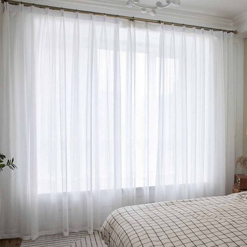 Japanische Gardine aus Polyesterfaser mit Gestreiftes Stickerei(1e...