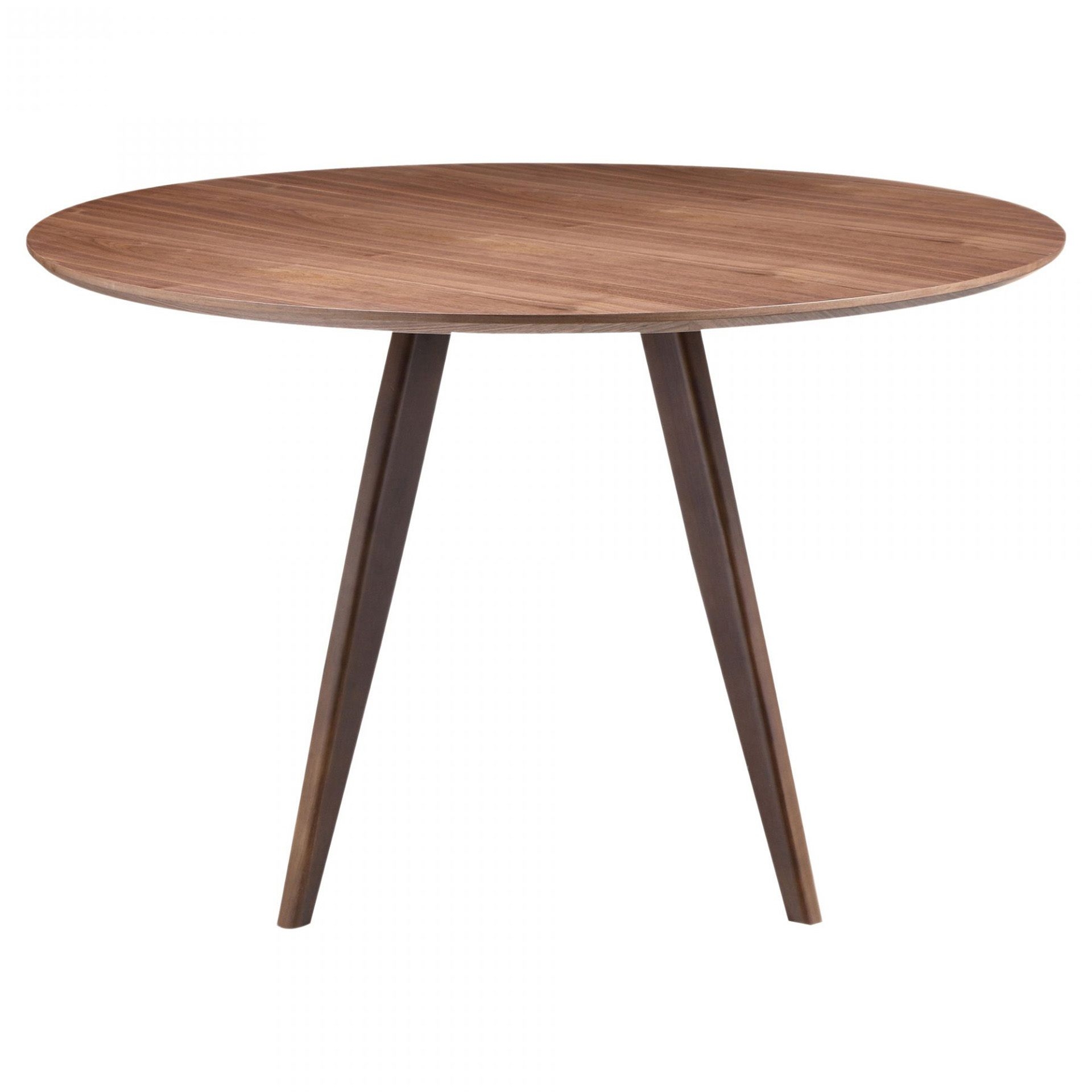 Kathy Kuo Home Kasen Rustic Lodge Brown Walnut Wood Round Bistro Dining Table - 39"W