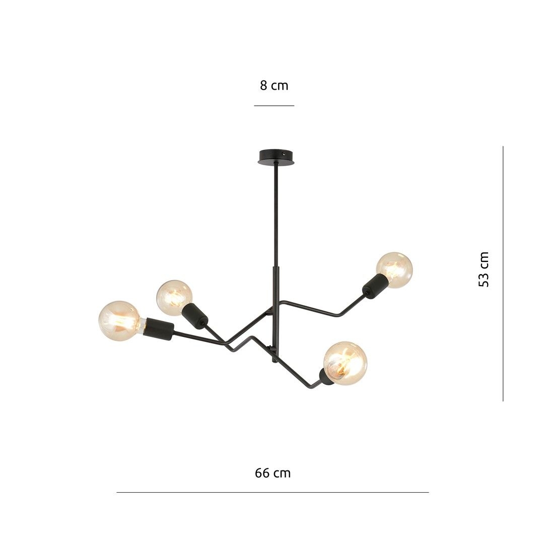 Lampa sufitowa FRIX 4 BLACK