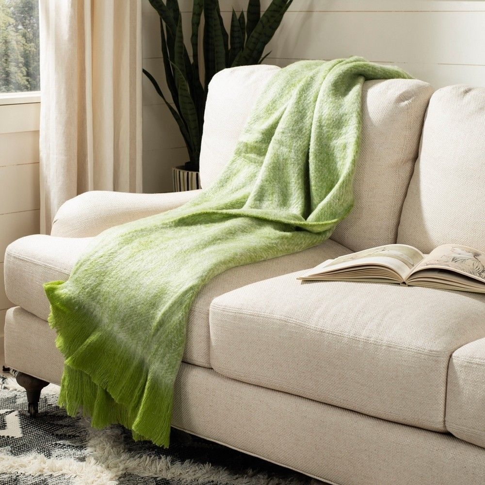 Lonny Throw Blanket - Green - 50" x 70" - Safavieh