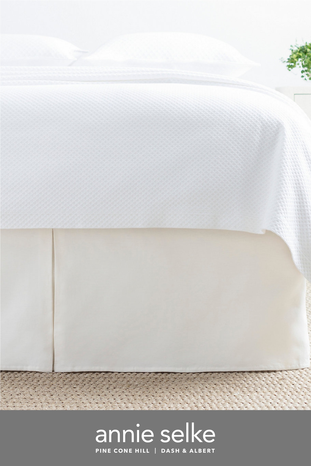 Lush Linen Ivory Bed Skirt - King
