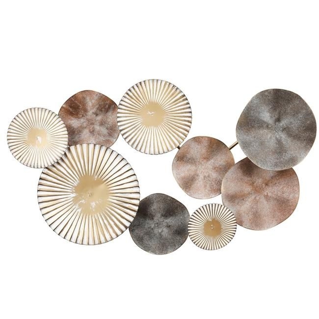 Luxen Home Metal Multi Petals Wall Decor