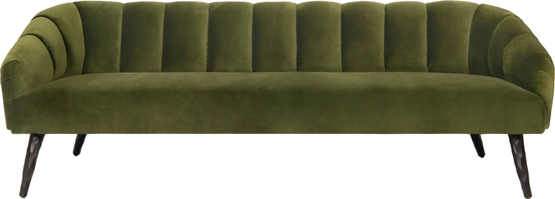 Made Goods Rooney Sofa - Finish: Liard Jade Cotton Velvet; Leg Finish: Bronze Chiseled Metal