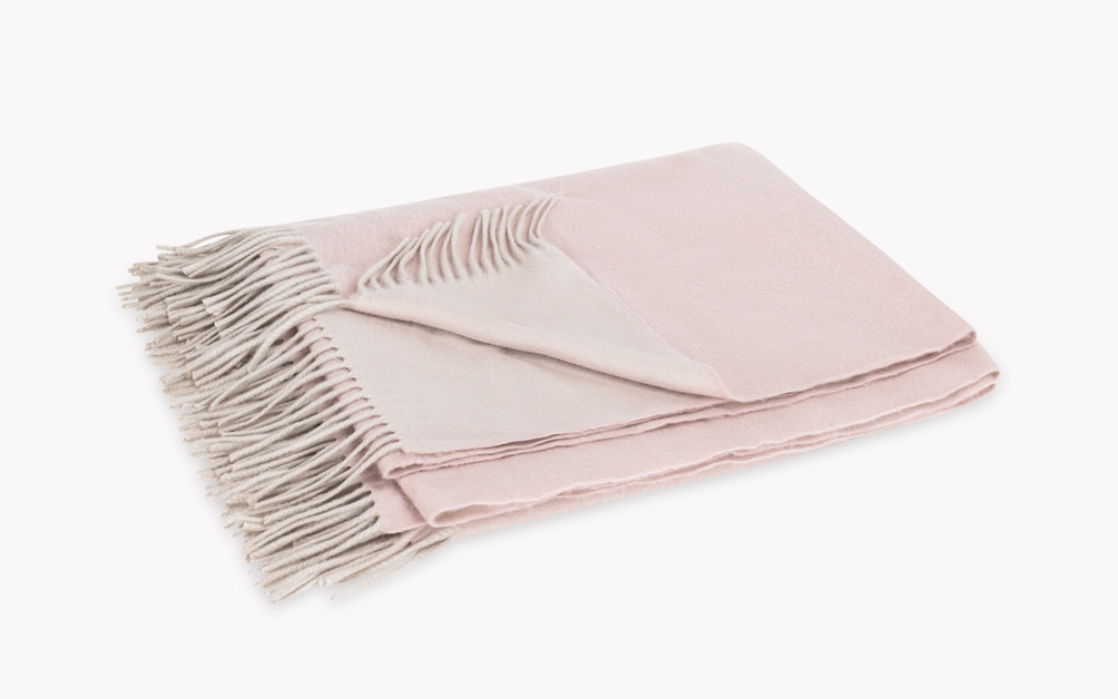 Matouk Paley Throw Blanket In Ballet/Oyster | Oversized Throw Blanket Size