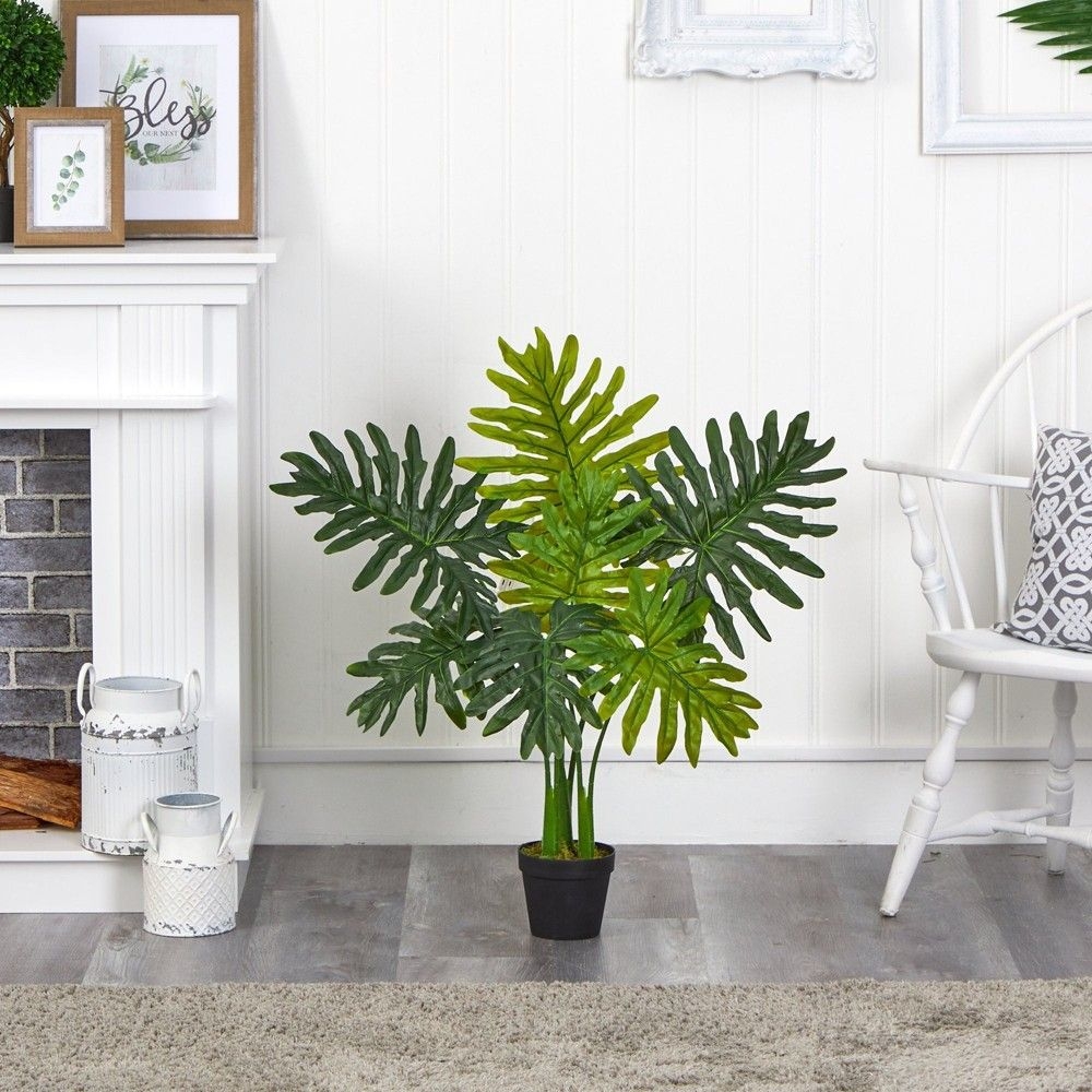 Nearly Natural 3-ft Philodendron Artificial Plant (Real Touch)