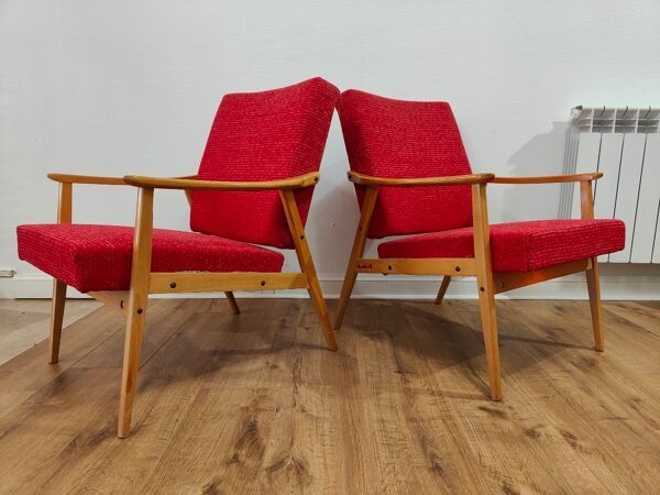 Paire de fauteuils par Jiri Jiroutek pour Interier Praha 1960