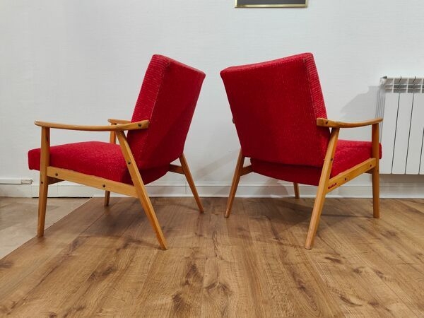 Paire de fauteuils par Jiri Jiroutek pour Interier Praha 1960