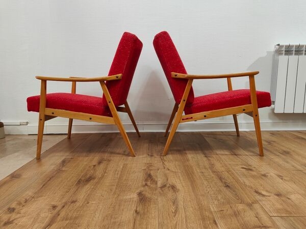 Paire de fauteuils par Jiri Jiroutek pour Interier Praha 1960