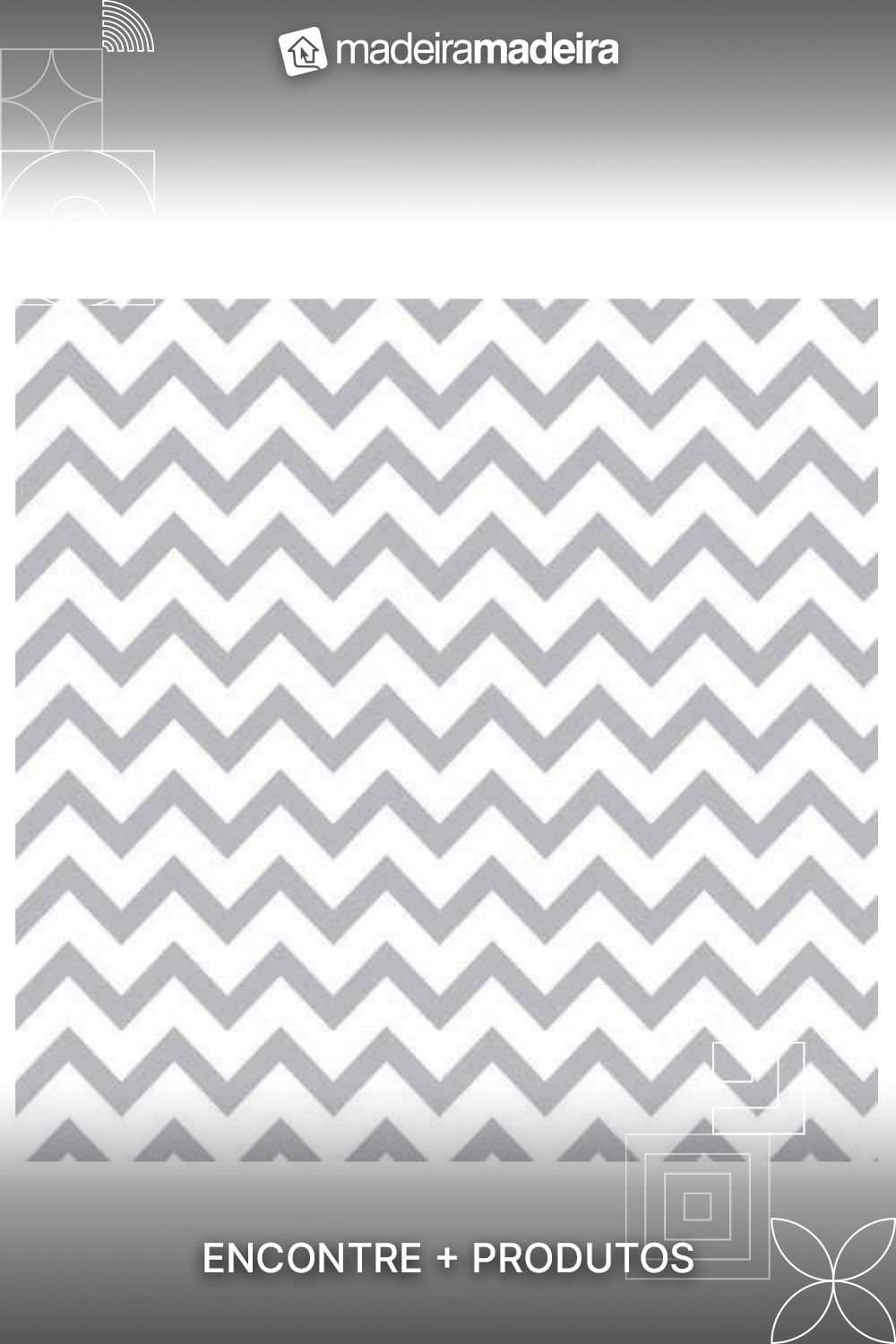 Papel De Parede Chevron Cinza E Branco, Lavvel 310x58cm