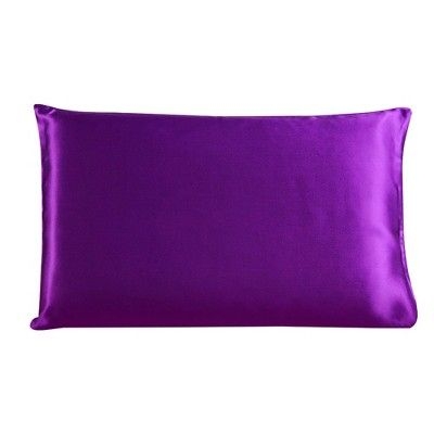 PiccoCasa 100% Silk Fabric Soft Smooth Washable Pillow Cases 1 Pc Purple 14"x20"